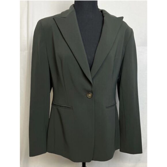 Jones New York SZ 16W Women’s Olive Green Single Button Blazer - Picture 9 of 9